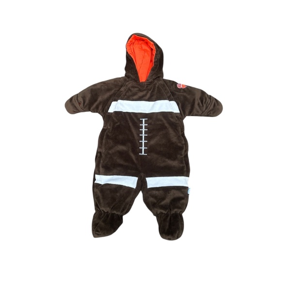 Bon Bebe Football Infant Snowsuit Size 6-9 Months - Easy Double Zipper Access - Picture 1 of 6